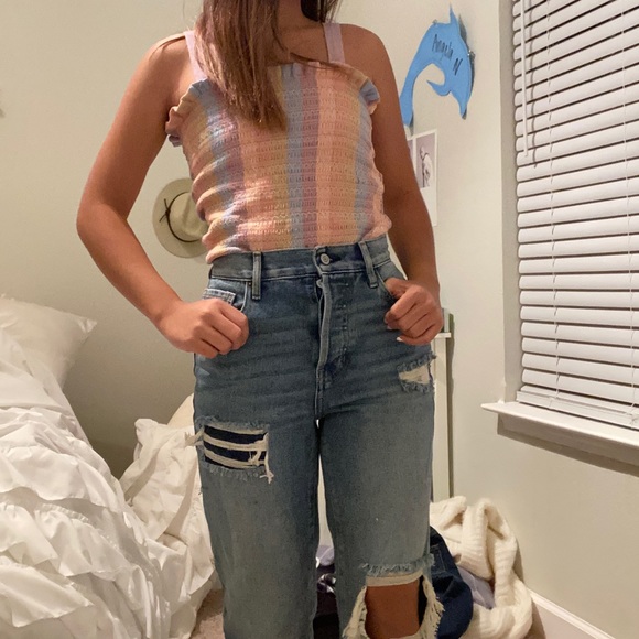 NEW AMERICAN EAGLE FLARE COLORFUL DRESS - Picture 2 of 3